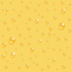 Drops seamless pattern on the yellow background.