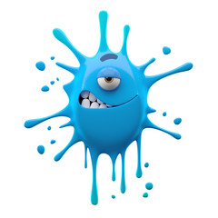 3d cartoon funny splash  