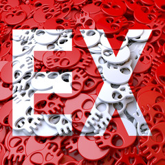 Warnzeichen Explosiv, rot, weiss