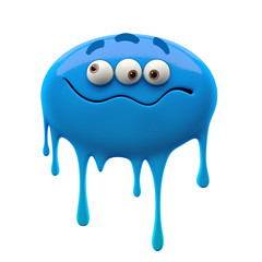 3d splash crazy face