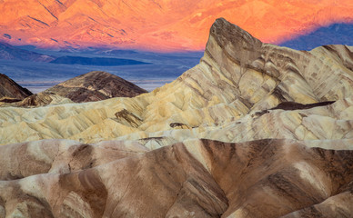 Zabriskie point sunrise in Death Valley