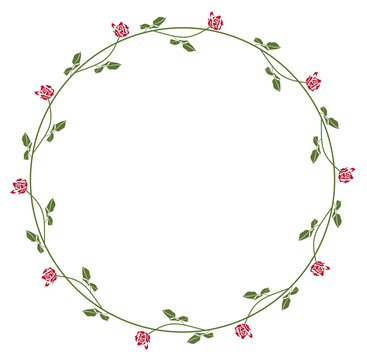 Elegant roses frame