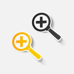 Fototapeta premium realistic design element: magnifier