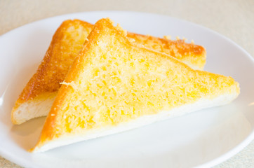 Bread baked butter