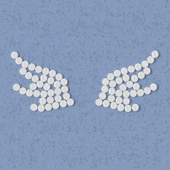 pills concept: wing, feather, angel