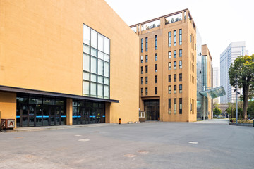 exterior of modern buildings