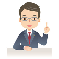 スーツを着た男性／弁護士