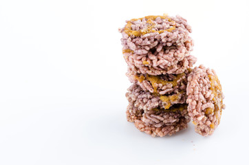 rice crust thai isolated white background