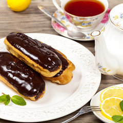 Chocolate eclairs