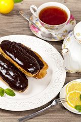 Chocolate eclairs