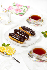 Chocolate eclairs