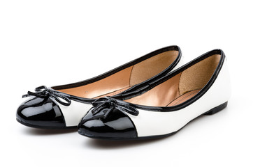 Sandal shoes isolated white background