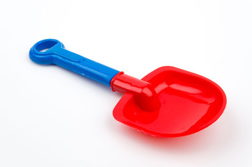 Sand beach toys isolated white background