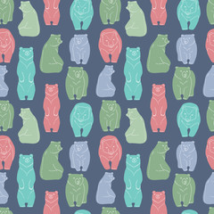 Bears seamless pattern