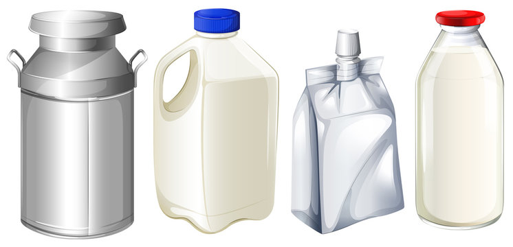 Different milk containers