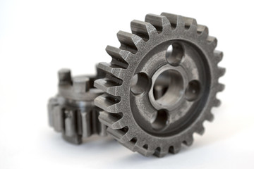 Gears on white
