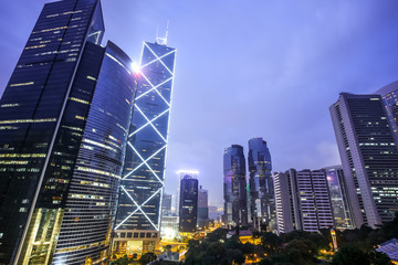 Fototapeta premium The modern buildings of the city skyscrapers in Hongkong