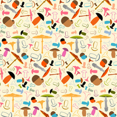 Mushroom Seamless Pattern - Background
