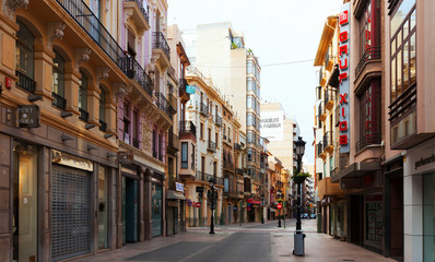 Fototapeta na wymiar City street of Castellon, Spain
