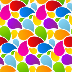 Colorful Retro Abstract Liquid Seamless Pattern - Background