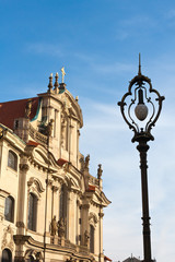 Fototapeta na wymiar street lantern in Prague city