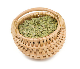 Obraz premium fennel seeds isolated on white background