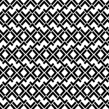 Abstract geometric seamless pattern in black and white
