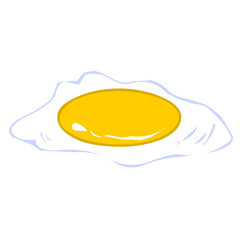 Fried egg isolated illustration