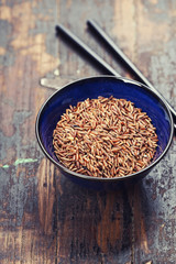 wild rice in ceramic bowl