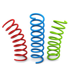 Colorful springs, 3d