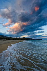 Disturbing evening on the shore of the East Sea.