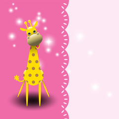 Cute giraffe greeting card