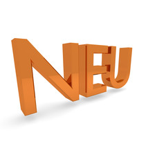 Neu auf weißem Hintergrund