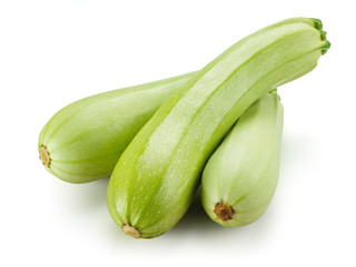 Fresh zucchini. Squash isolated on white background
