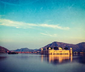 Jal Mahal (Water Palace).  Jaipur, Rajasthan, India