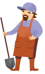 Manual worker gardener