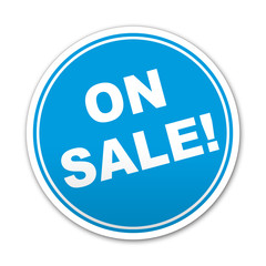 Etiqueta redonda texto ON SALE!