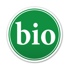 Etiqueta redonda texto bio