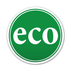 Etiqueta redonda texto eco