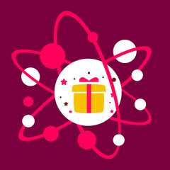 the molecular composition of a gift box