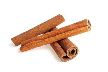 Cinnamon sticks isolated on a white background