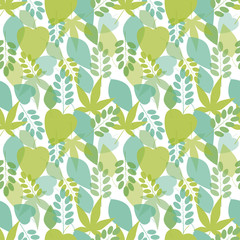 Seamless bright leaves pattern.