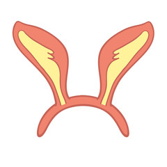 Furry Bunny Ears isolated on white background