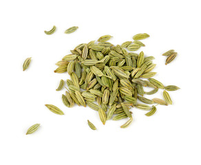 fennel seeds isolated on white background