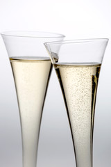 Champagner oder Sekt im Sektglas
