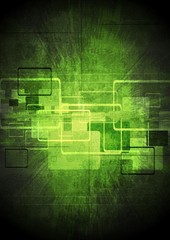 Abstract tech green design
