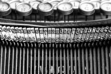 Close-up of old typewriter