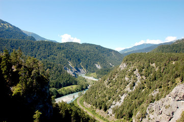 Fototapeta na wymiar Natural alpine landscape of mountains
