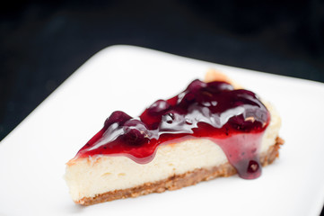 blueberry pie on dish