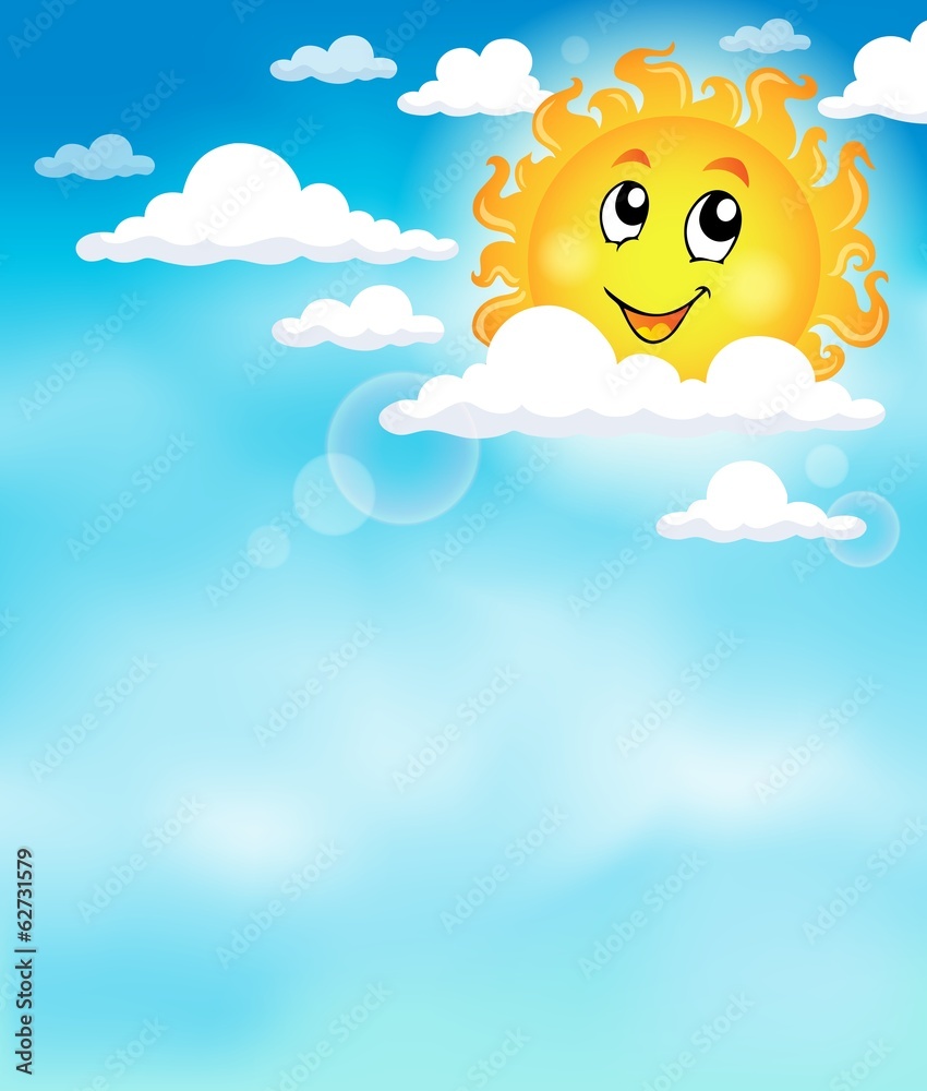 Wall mural sun on sky theme image 2